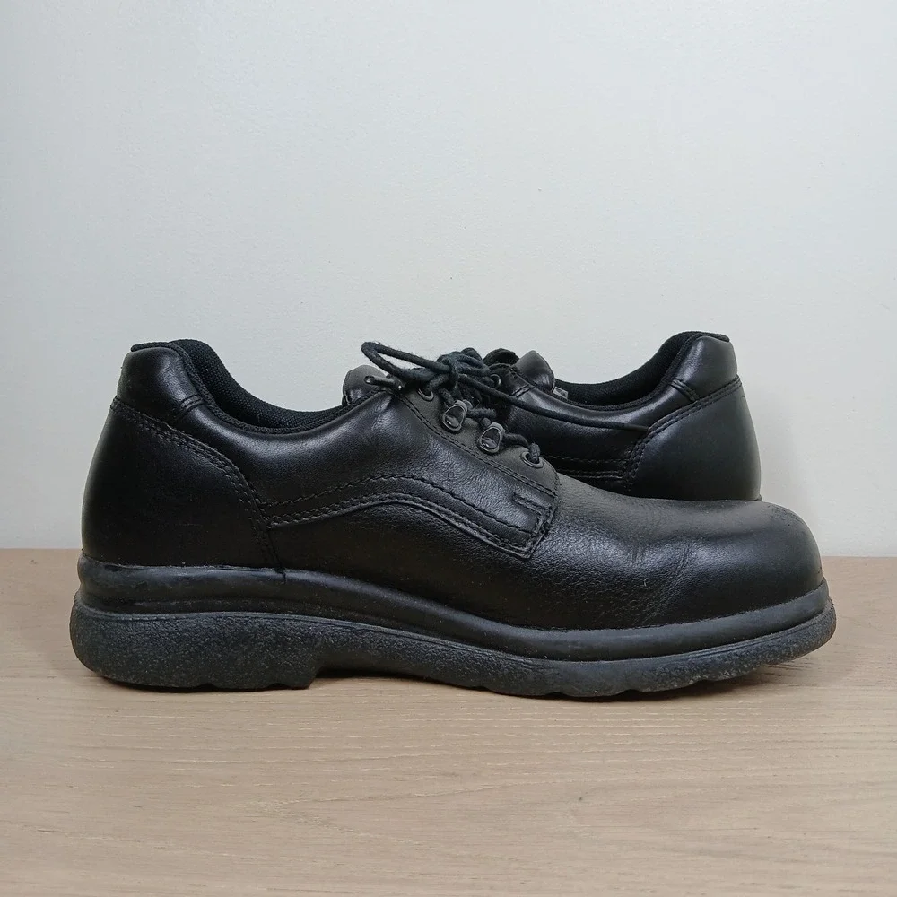 Red Wing Oxford Shoes Mens 10 B Black Leather Plain Toe Workwear Heritage Derby